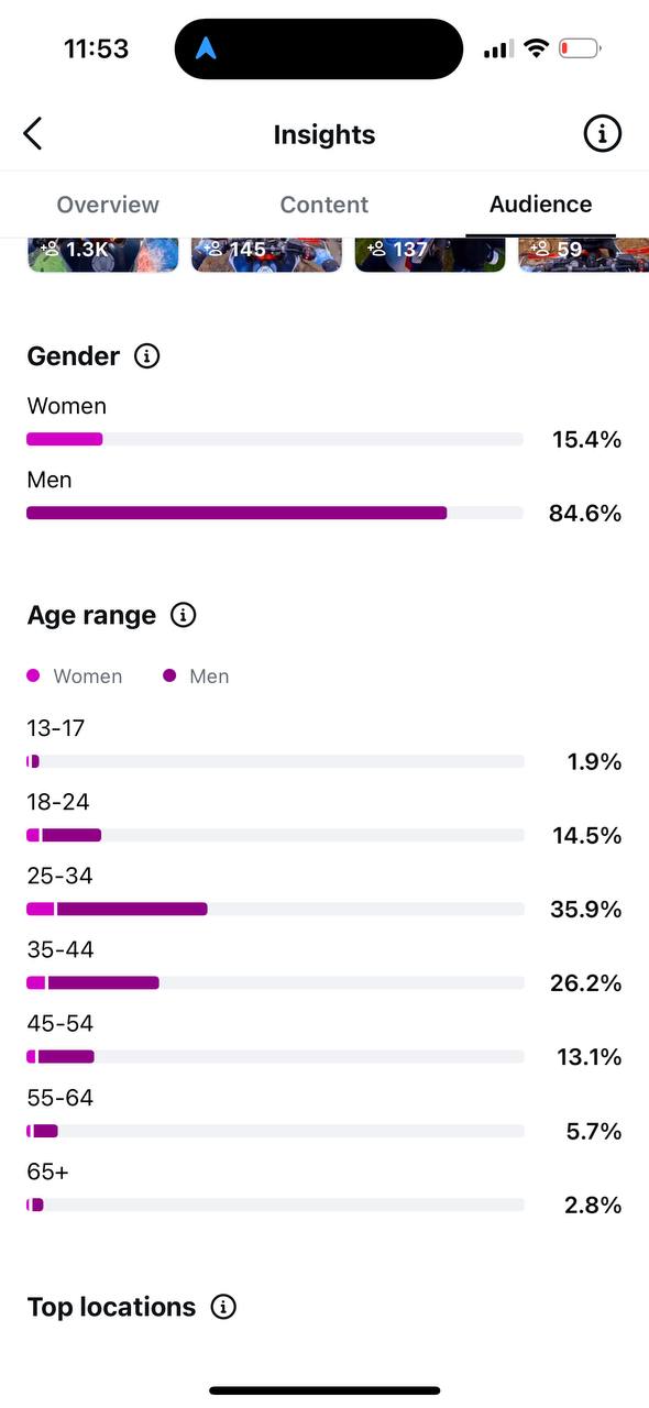 Instagram Insights - GENDER AND AGE
